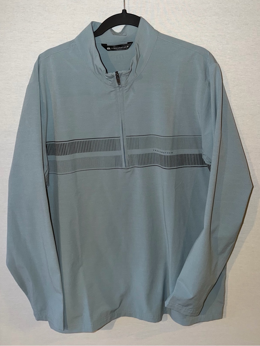 Travis Mathew Light Blue Quarter-Zip Pullover - XL